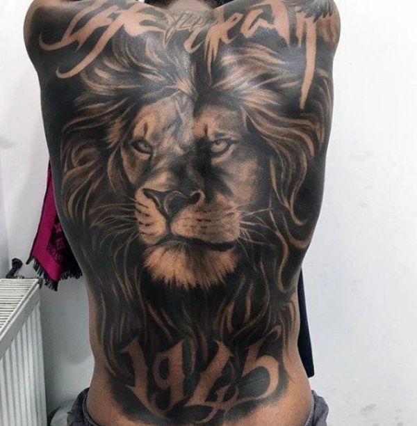 Maskot singa dengan gaya grafis